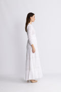 Cotton Slub Maxi Dress - White