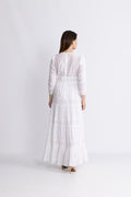 Cotton Slub Maxi Dress - White