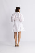 Cotton Slub Mini Dress - White