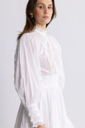 Cotton Slub Mini Dress - White