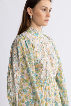 Cotton Slub Midi Dress - Anemone Fields
