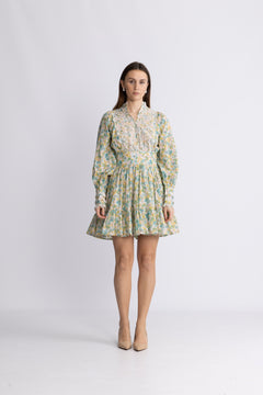 Cotton Slub Mini Dress - Anemone Fields