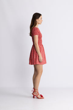 Deboni Mini Dress - Allura Floral - Red