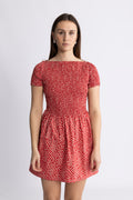 Deboni Mini Dress - Allura Floral - Red