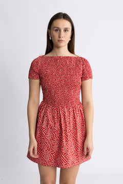 Deboni Mini Dress - Allura Floral - Red