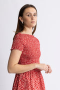 Deboni Mini Dress - Allura Floral - Red