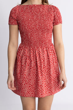 Deboni Mini Dress - Allura Floral - Red