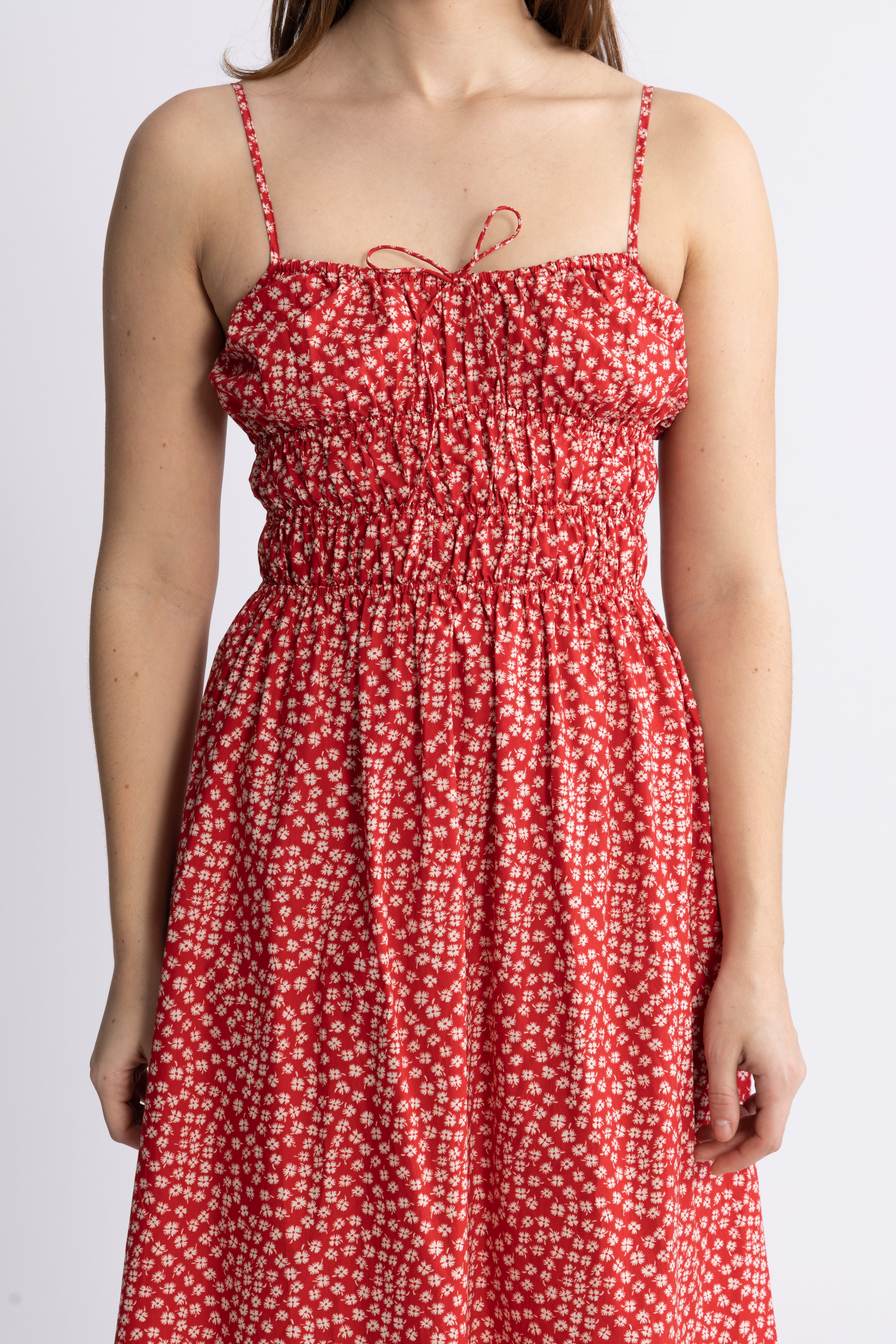Marianne Midi Dress - Allura Floral - Red