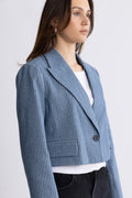 Nelliecc Stripe Blazer - Blue
