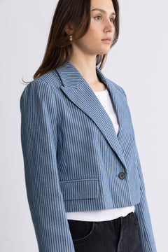 Nelliecc Stripe Blazer - Blue