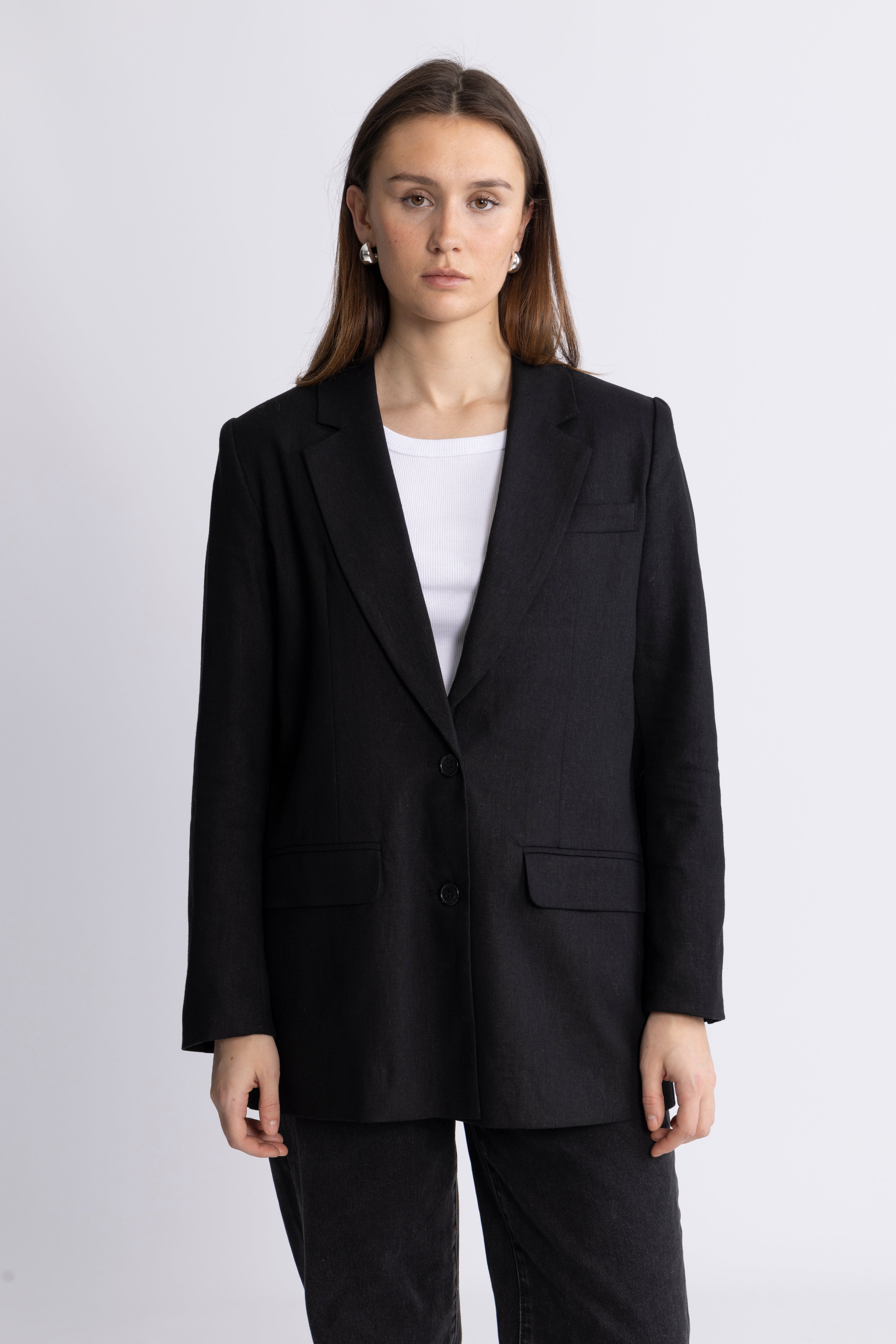 Tania-Rita Ls Relaxed Blazer - Black