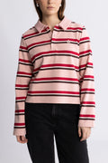 Ally Blouse - Pink Bordeaux Stripe