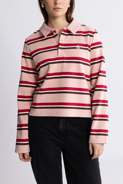Ally Blouse - Pink Bordeaux Stripe