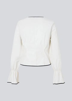 Emilia Bow Shirt - Soft White