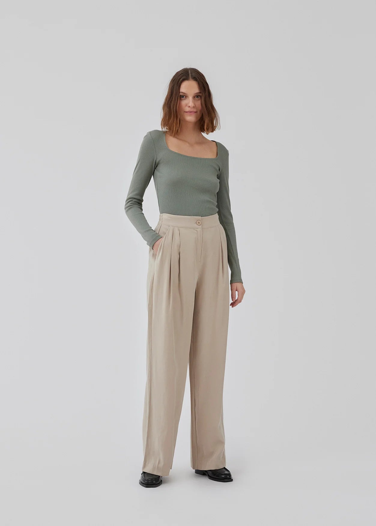 Fanya Pants - White Pepper