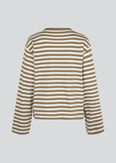 Hellen Ls Stripe T-Shirt - Dune White Stripe