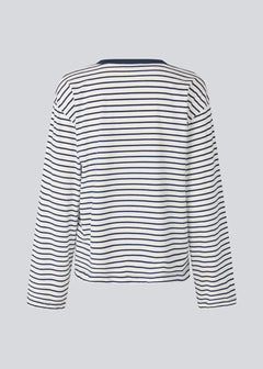 Hellen LS Stripe T-Shirt - Navy Sky-Soft White Stripe