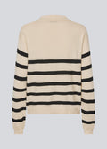 Ivory Stripe V-Neck - Black Summer Sand Stripe