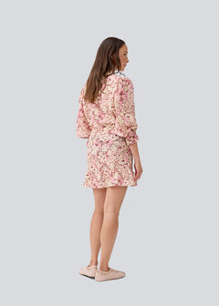 Melia Print Ls Dress - Pink Blossom