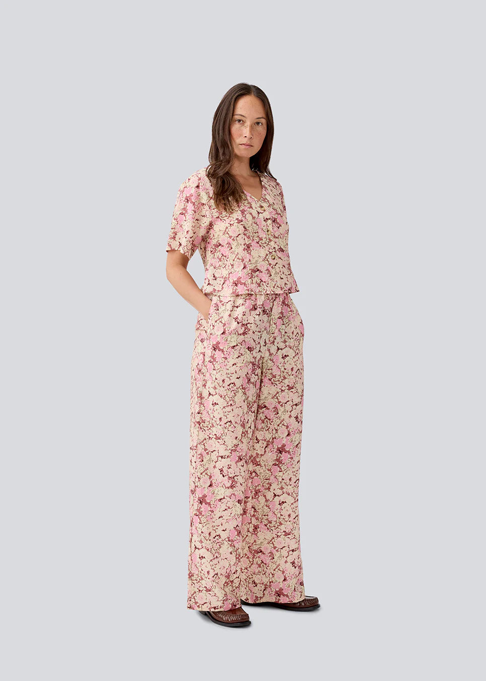 Melia Print Top - Pink Blossom