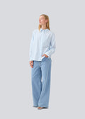 Mille Stripe Shirt - Light Blue And Navy Stripe