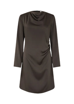 Tailor Ls Short Dress - Seal Brown