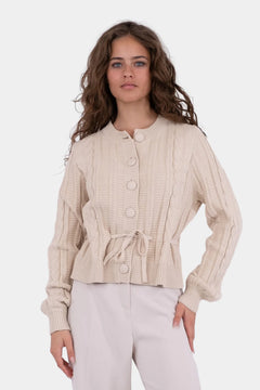 Molina Heavy Knit Cardigan - Sand Melange