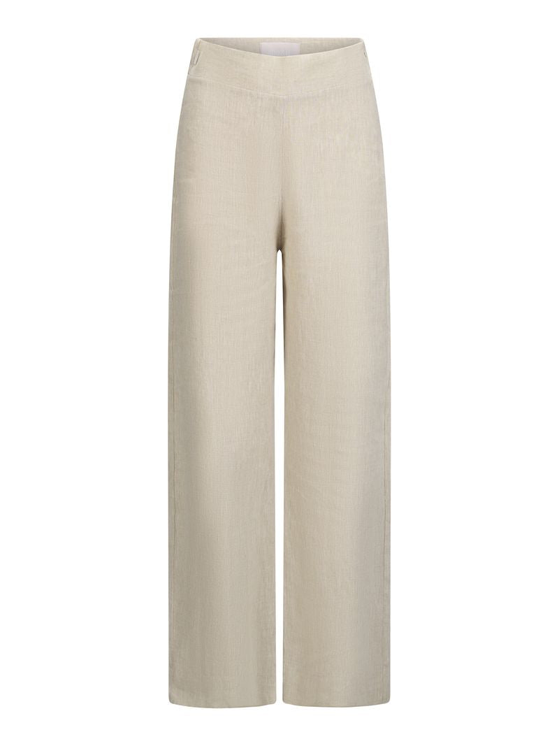 Molly Linen Pants - Beige Melange