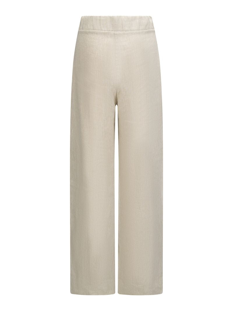 Molly Linen Pants - Beige Melange