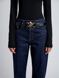 Monogram Belt In Shiny Calf - Black