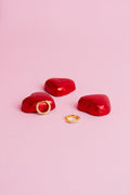 Small Stone Covered Hoops - White