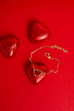 Organic Heart Bracelet - Gold