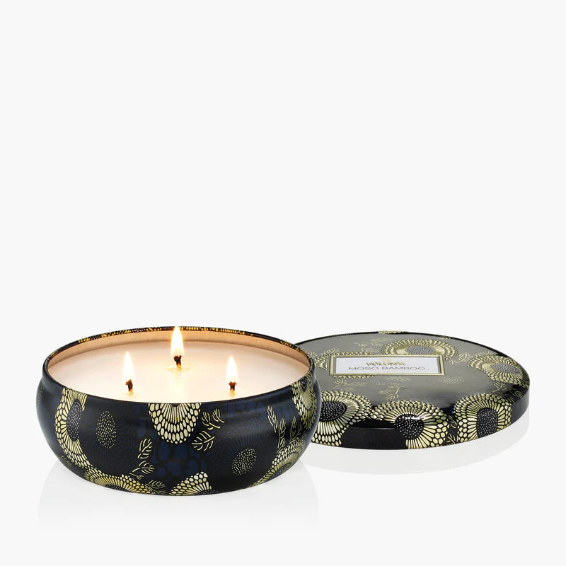 3 Wick Tin Candle - Moso Bamboo