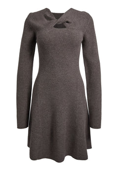 Myla Dress - Dark Taupe Melange