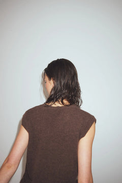 N-Leatrice Knit Vest - Dark Brown