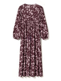 N-Lilith Maxi Dress - Deja Burgundy Print