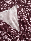 N-Lilith Maxi Dress - Deja Burgundy Print