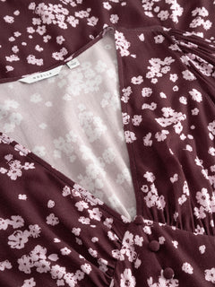 N-Lilith Maxi Dress - Deja Burgundy Print