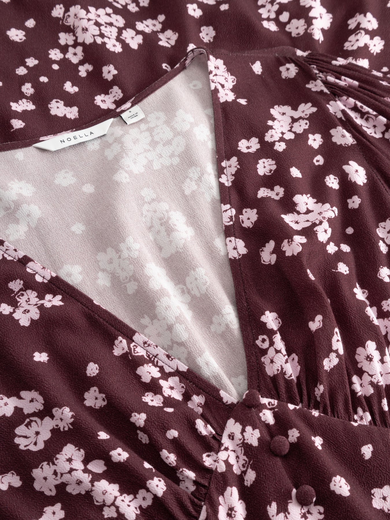 N-Lilith Maxi Dress - Deja Burgundy Print