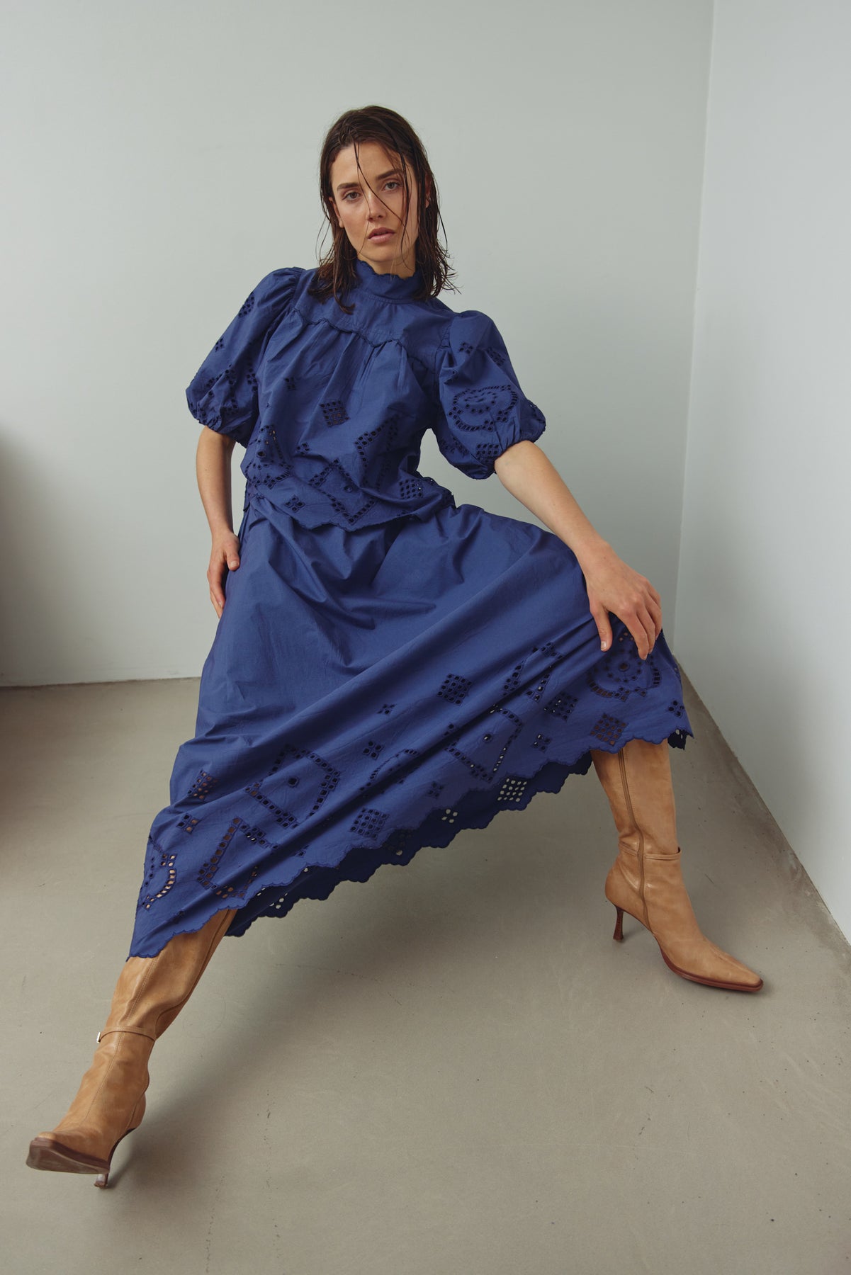 N-Marisol Skirt - Dusty Blue