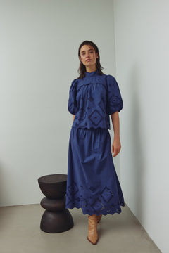 N-Marisol Skirt - Dusty Blue