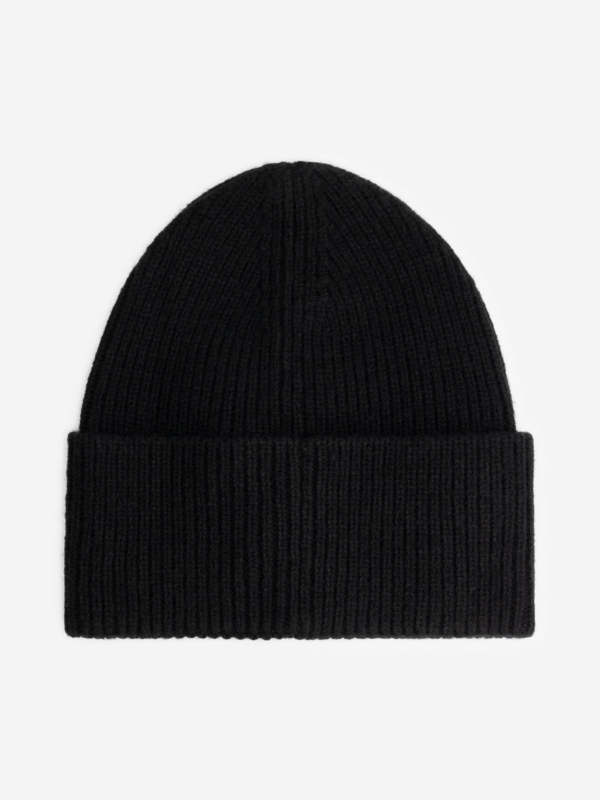 Round Patch Beanie - Black