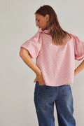 Kesha Blouse - Carmine Blush Print