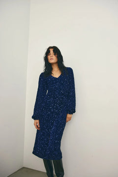 Teagan Lg Dress - Navy Blue