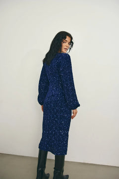 Teagan Lg Dress - Navy Blue