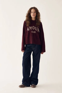 Amour Club Knit - Wine Beige