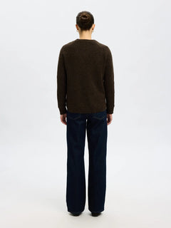 Lulu Ls Knit O-Neck - Delicioso Melange