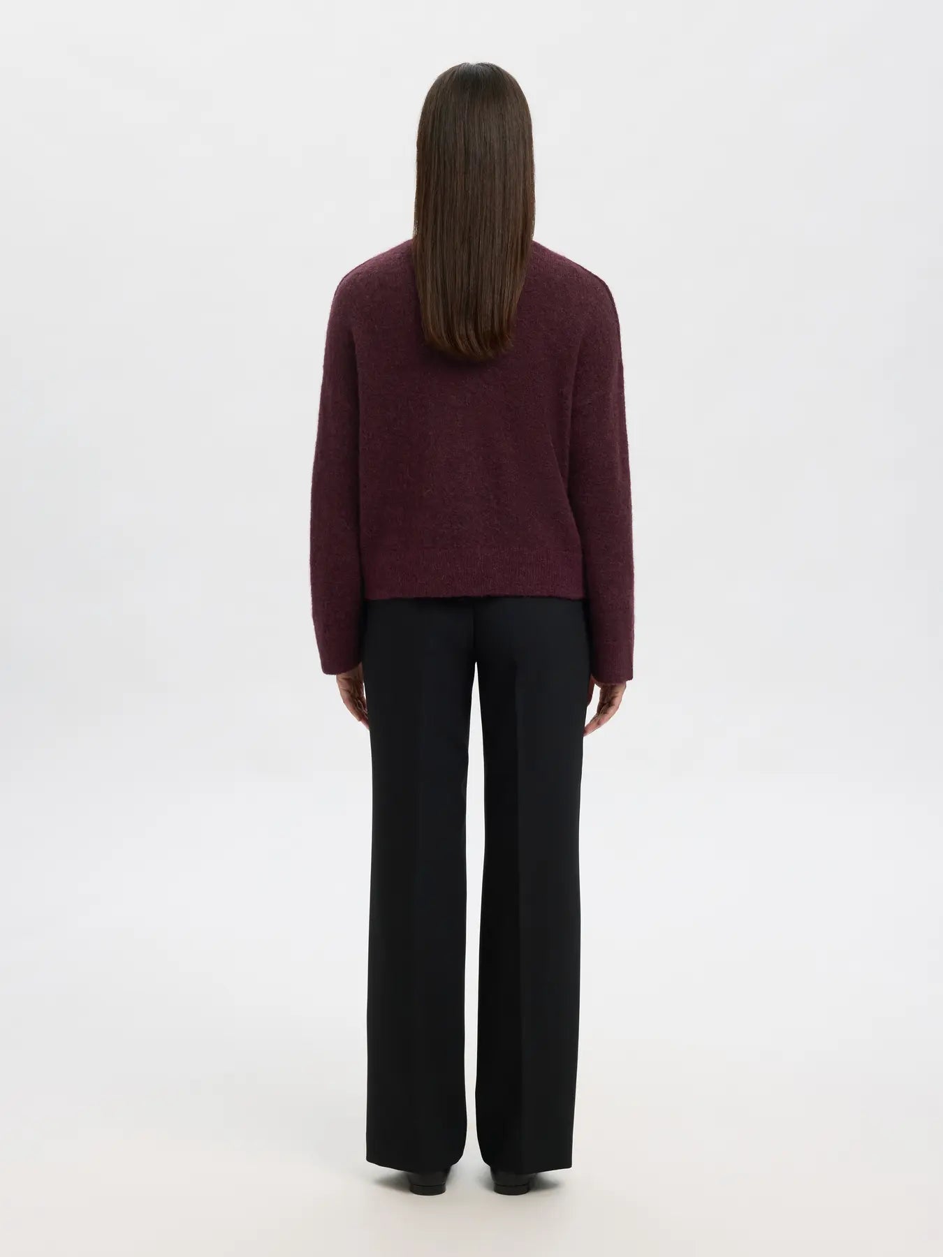Sia Ras Ls Knit Zipper Cardigan - Fig Melange