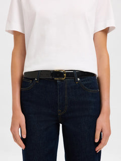 Iona Leather Belt - Black