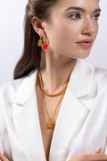 Jelly Heart Earrings - Gold